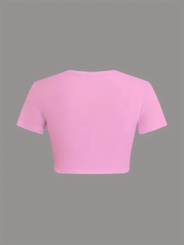 Retro 80S Inspired Barbados Flag Women'S Fashion Short T-Shirt - Image 14
