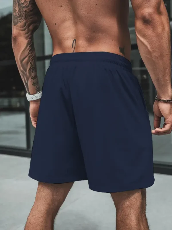 Men's Jamaica-Inspired Casual Shorts - Lightweight Polyester, Drawstring Waist, Trendy Summer Beach & Sports Wear, Gray with Bold Jamaica Graphic - Image 25