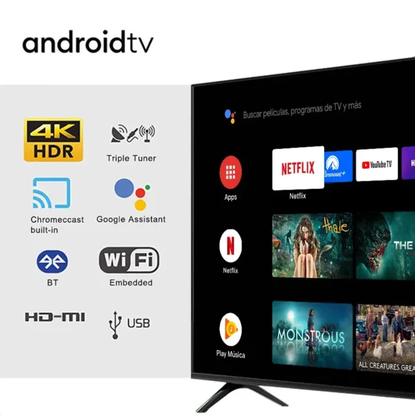 Borderless 65 Inch UHD 4K LED Smart TV (Android / WebOS / Google TV) - Image 5