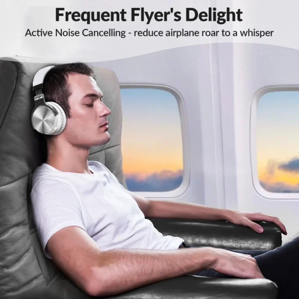ANC Wireless BT Noise Cancelling Headphones - Over-Ear with Soft Earmuff for Music & Gaming - Image 2