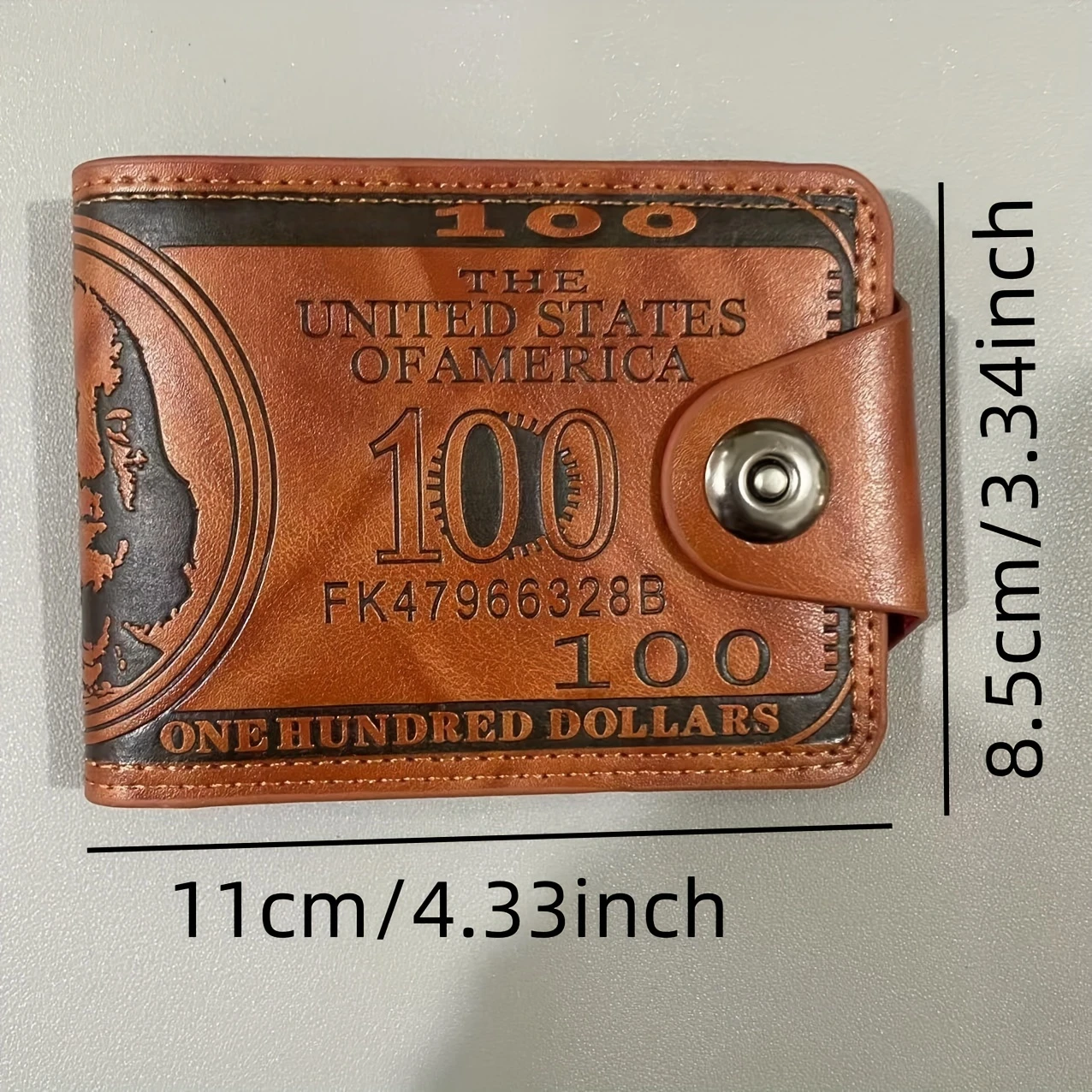 Men's Dollar Bill Print Wallet - Image 2