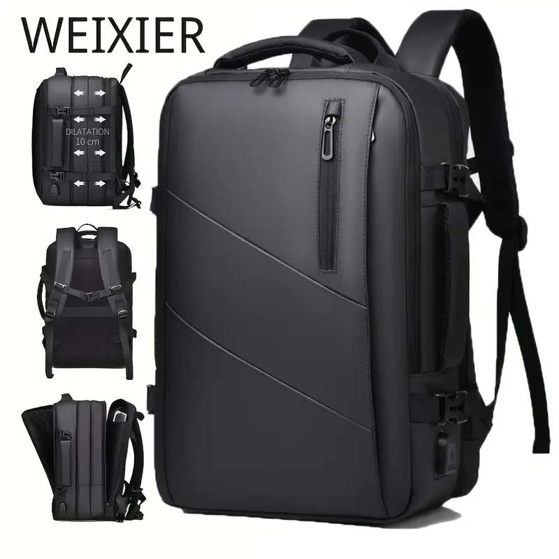 WEIXIER Dual-Use Travel Laptop Backpack โ Unisex, Large Capacity, Shoe Compartment
