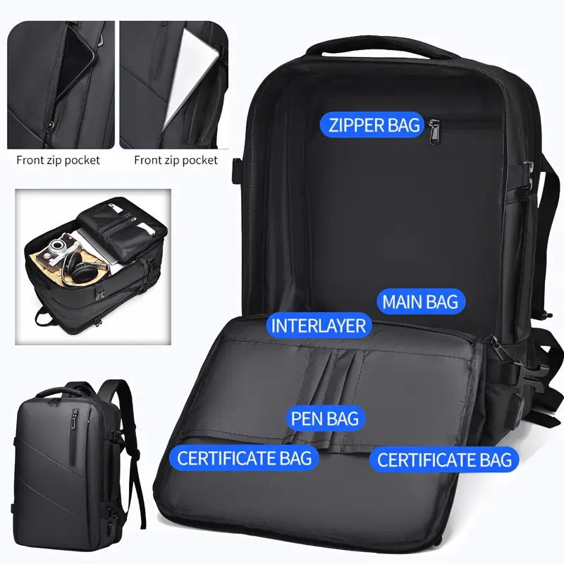 WEIXIER Dual-Use Travel Laptop Backpack โ Unisex, Large Capacity, Shoe Compartment - Image 5