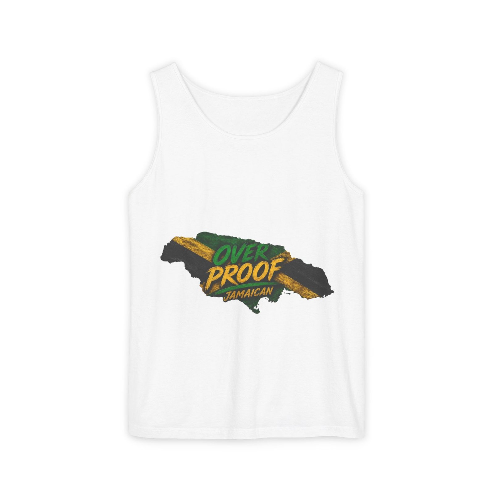 Jamaica Map "Overproof" Men Tank Top — Island Vibe Graphic Tank