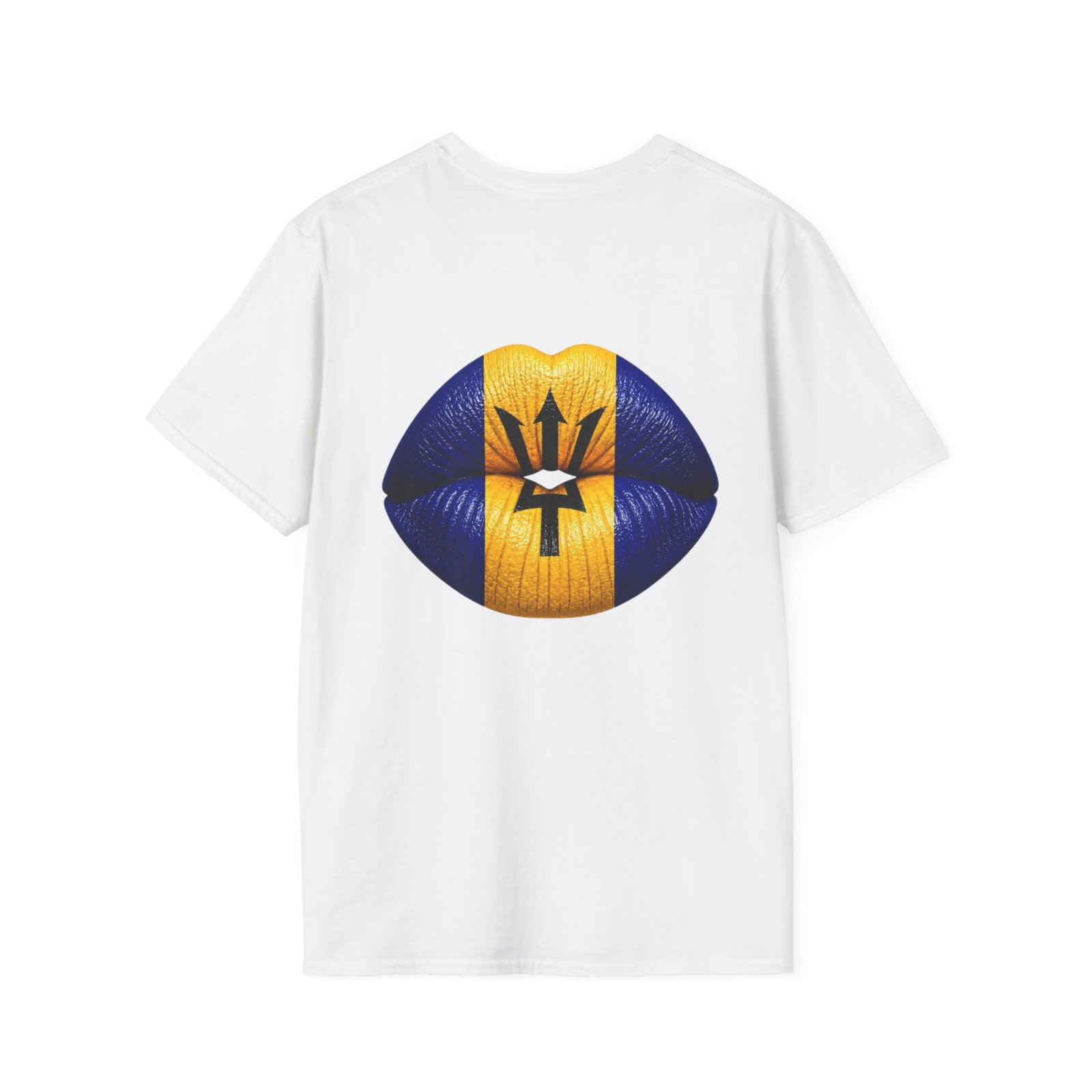 Barbados Flag Lip Print T-Shirt - Image 4