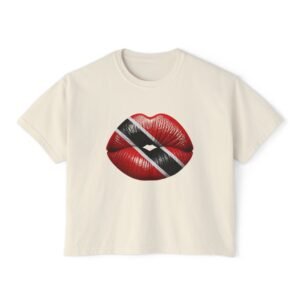 Trinidad & Tobago Flag Kiss Women's Boxy Tee