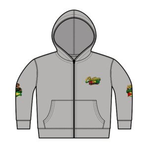 Toddler Hoodie — "Lil But Smart" Jamaican Flag Full‑Zip Fleece