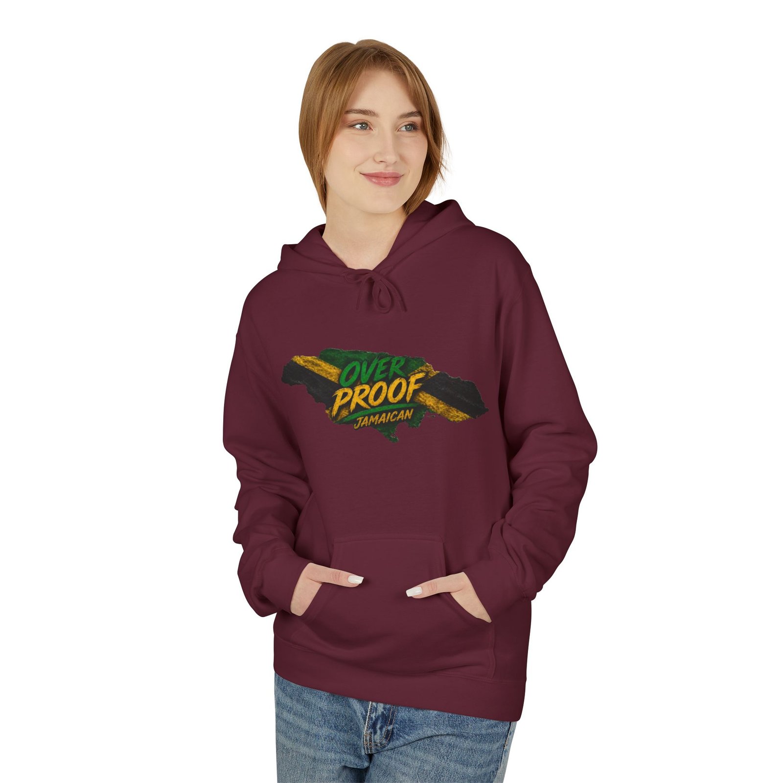 Jamaica Pride Men Hoodie — "Overproof Jamaican" Map Graphic - Image 27