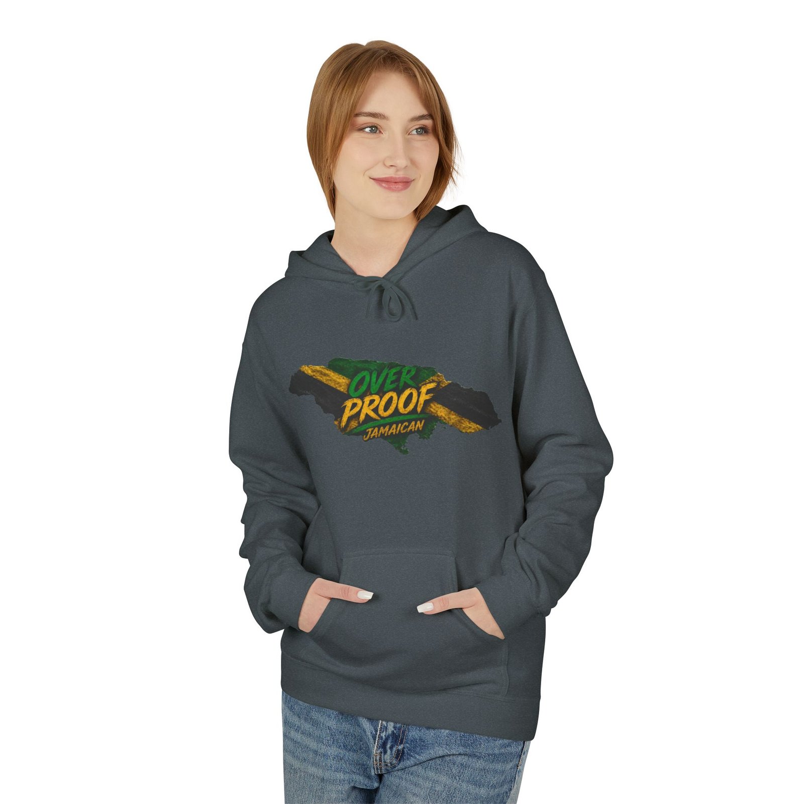 Jamaica Pride Men Hoodie — "Overproof Jamaican" Map Graphic - Image 35
