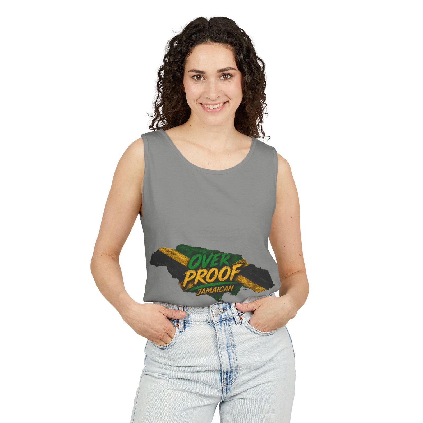 Jamaica Map "Overproof" Men Tank Top — Island Vibe Graphic Tank - Image 35