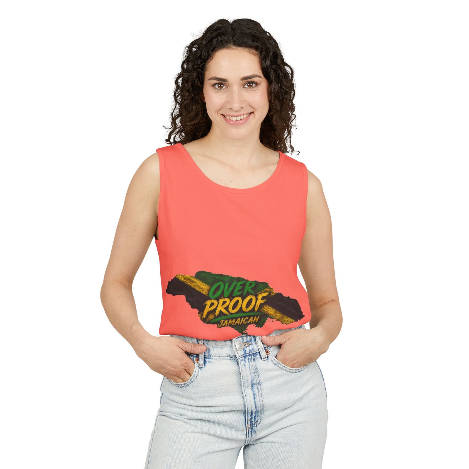 Jamaica Map "Overproof" Men Tank Top — Island Vibe Graphic Tank - Image 7