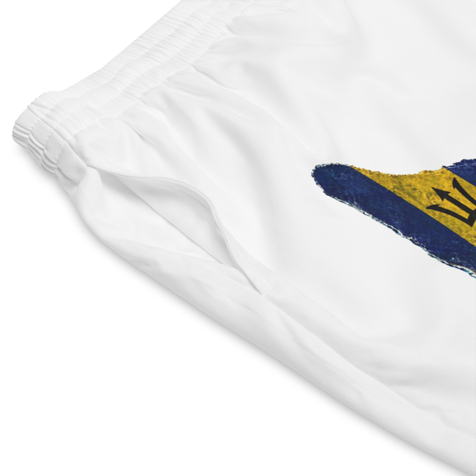 Barbados Flag Beach Shorts — Men's Island Swim Trunks - Image 3