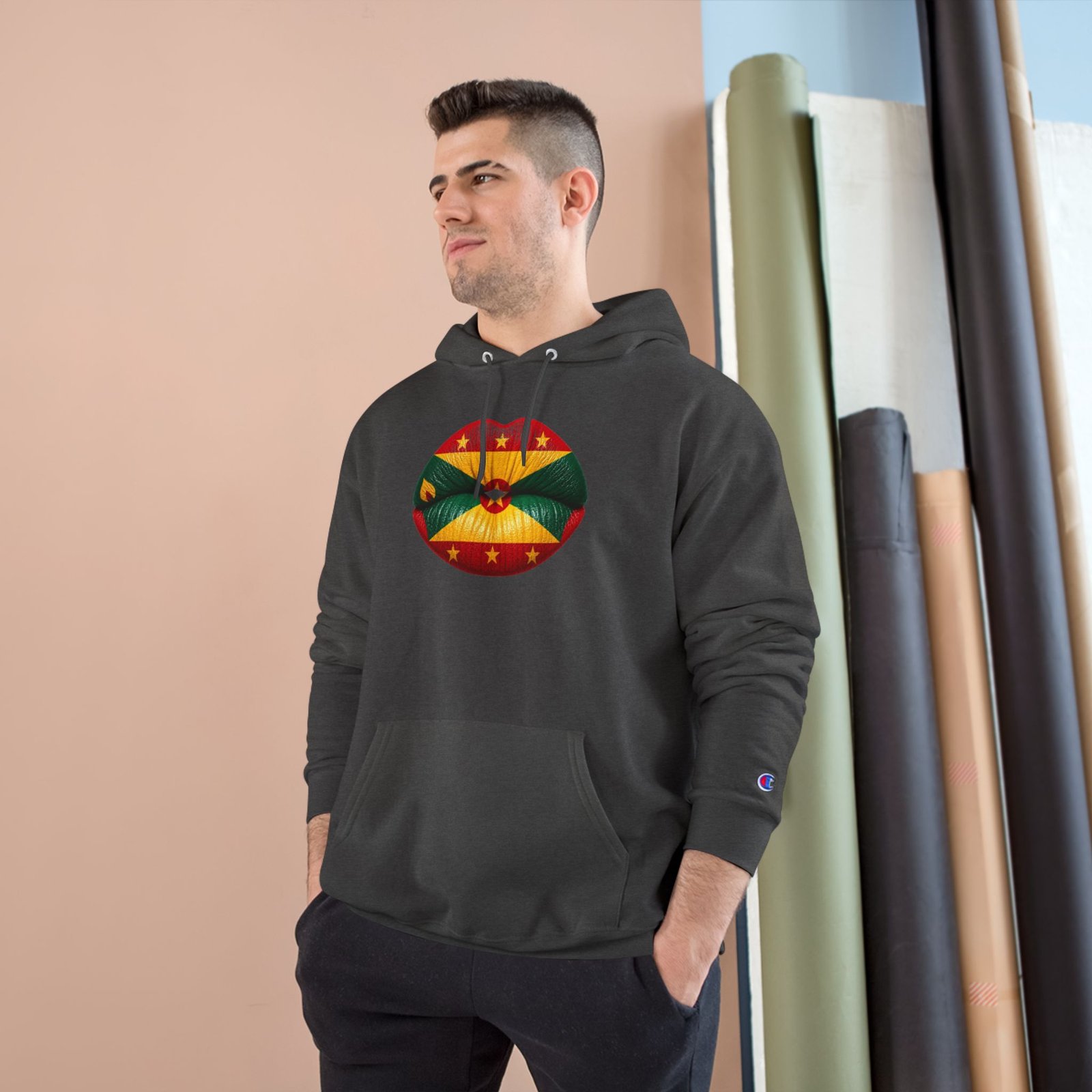 Grenada Flag Lips Hoodie — Bold Caribbean Pride Pullover - Image 11
