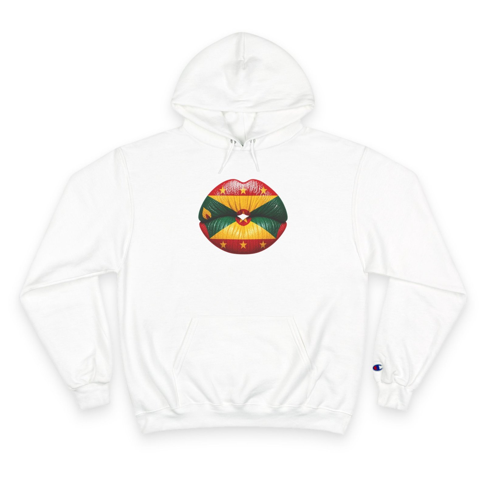 Grenada Flag Lips Hoodie — Bold Caribbean Pride Pullover