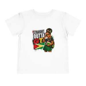 Straight Outta GT Toddler Tee — Guyana Flag Kids Shirt