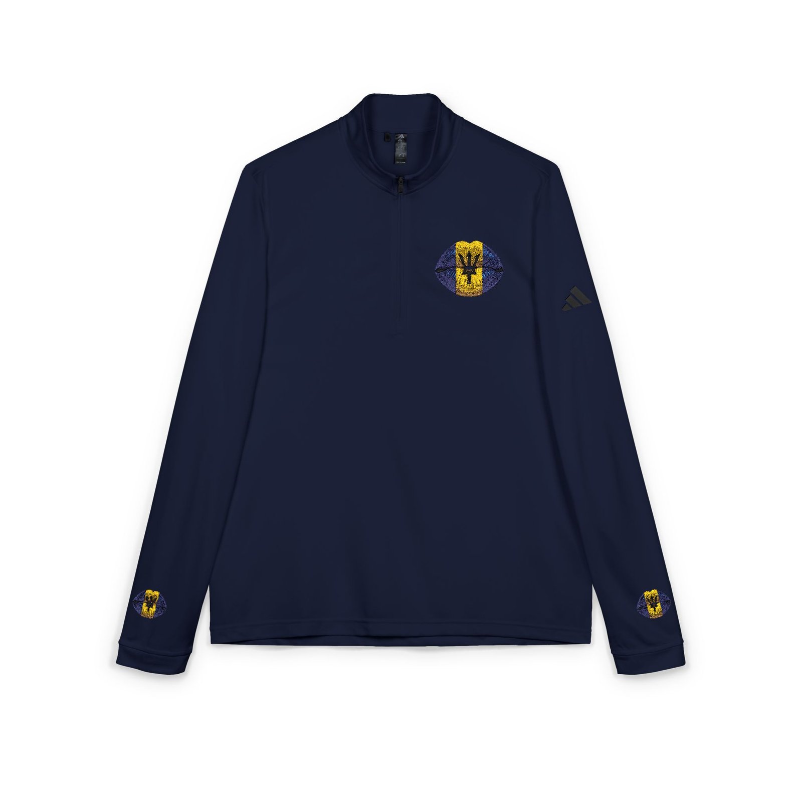 Embroidered Quarter-Zip Pullover โ White Athletic Golf Top - Image 7