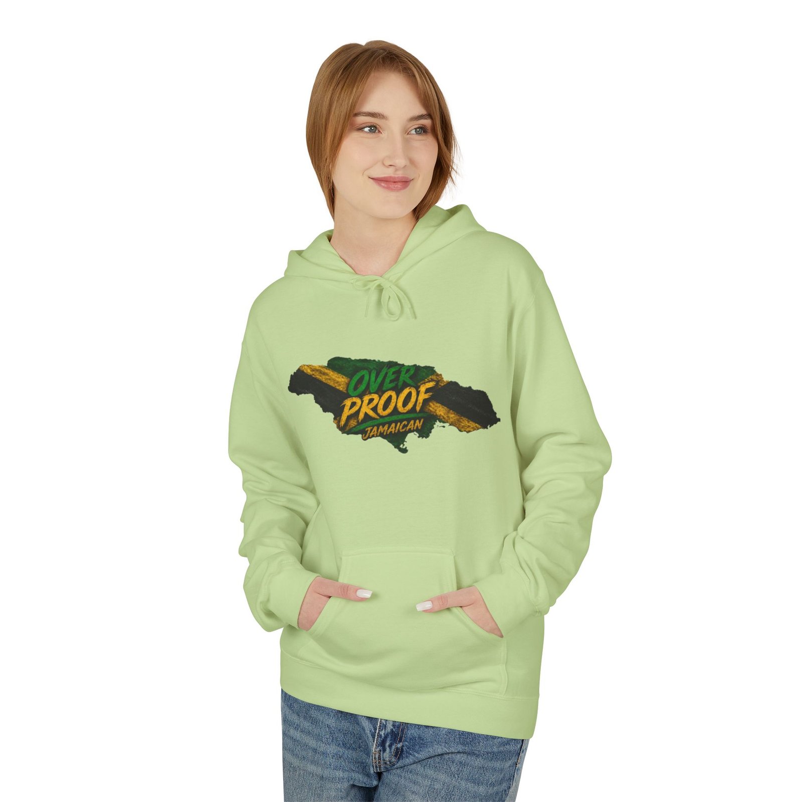 Jamaica Pride Men Hoodie — "Overproof Jamaican" Map Graphic - Image 31