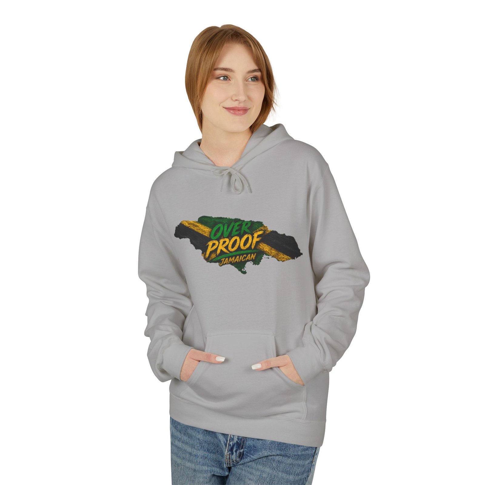 Jamaica Pride Men Hoodie — "Overproof Jamaican" Map Graphic - Image 7