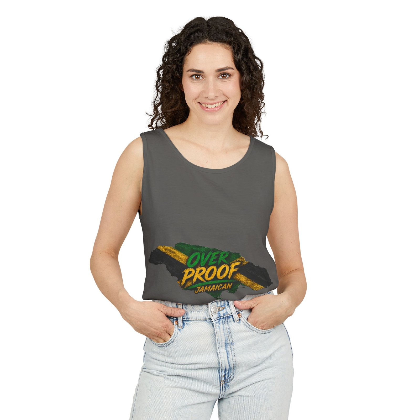 Jamaica Map "Overproof" Men Tank Top — Island Vibe Graphic Tank - Image 27