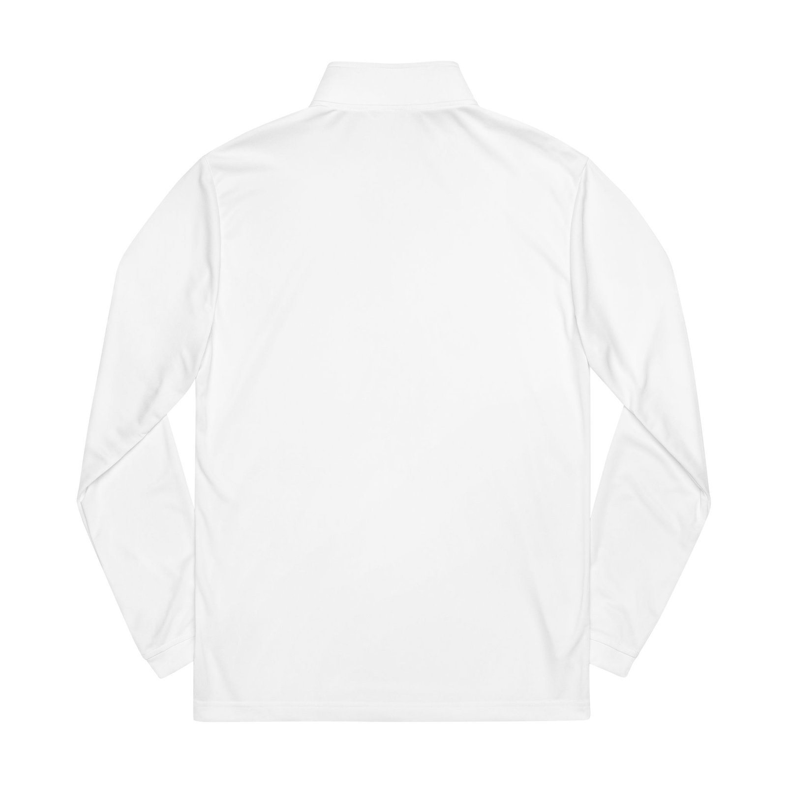 Embroidered Quarter-Zip Pullover โ White Athletic Golf Top - Image 2