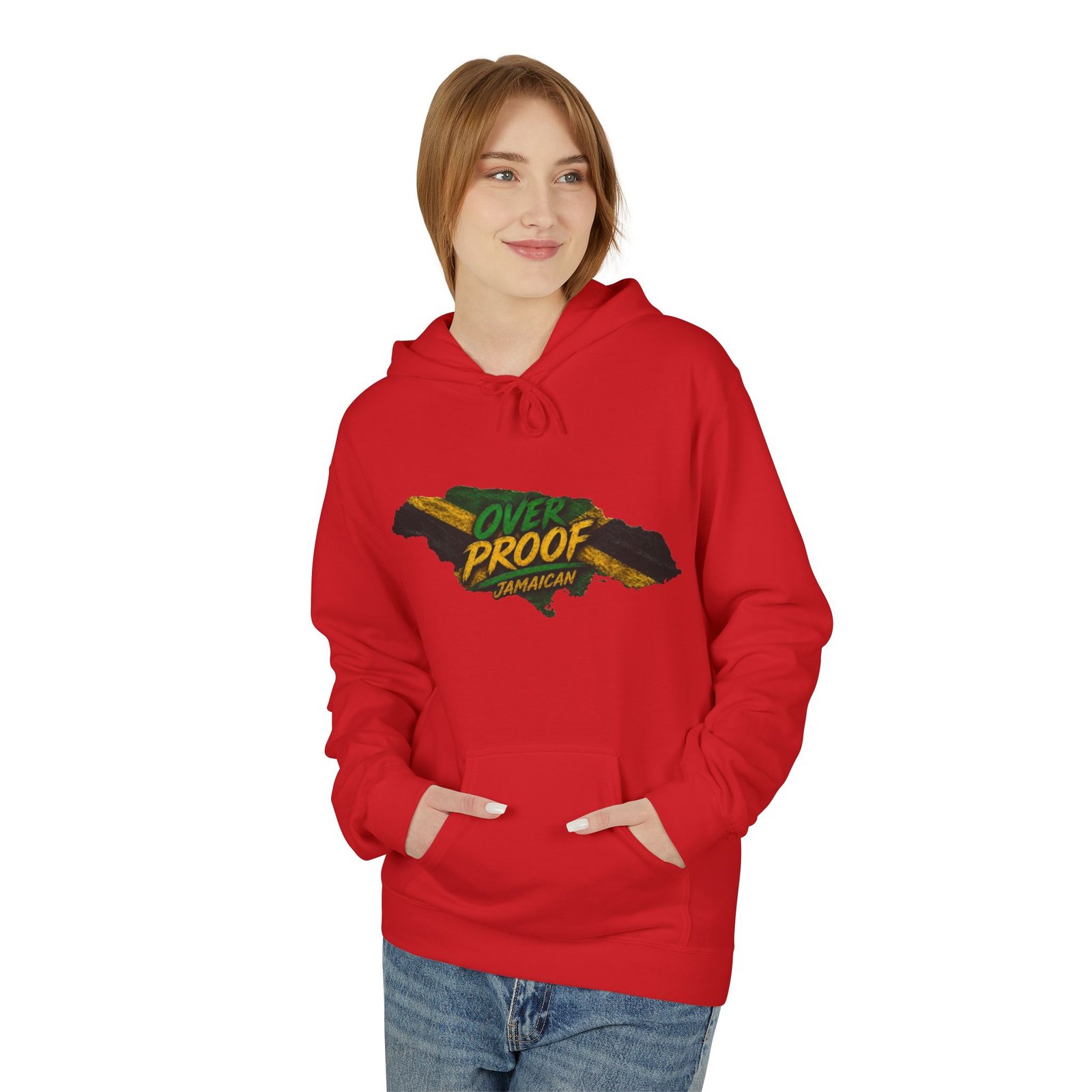 Jamaica Pride Men Hoodie — "Overproof Jamaican" Map Graphic - Image 43