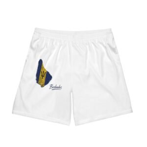 Barbados Flag Beach Shorts โ Men's Island Swim Trunks