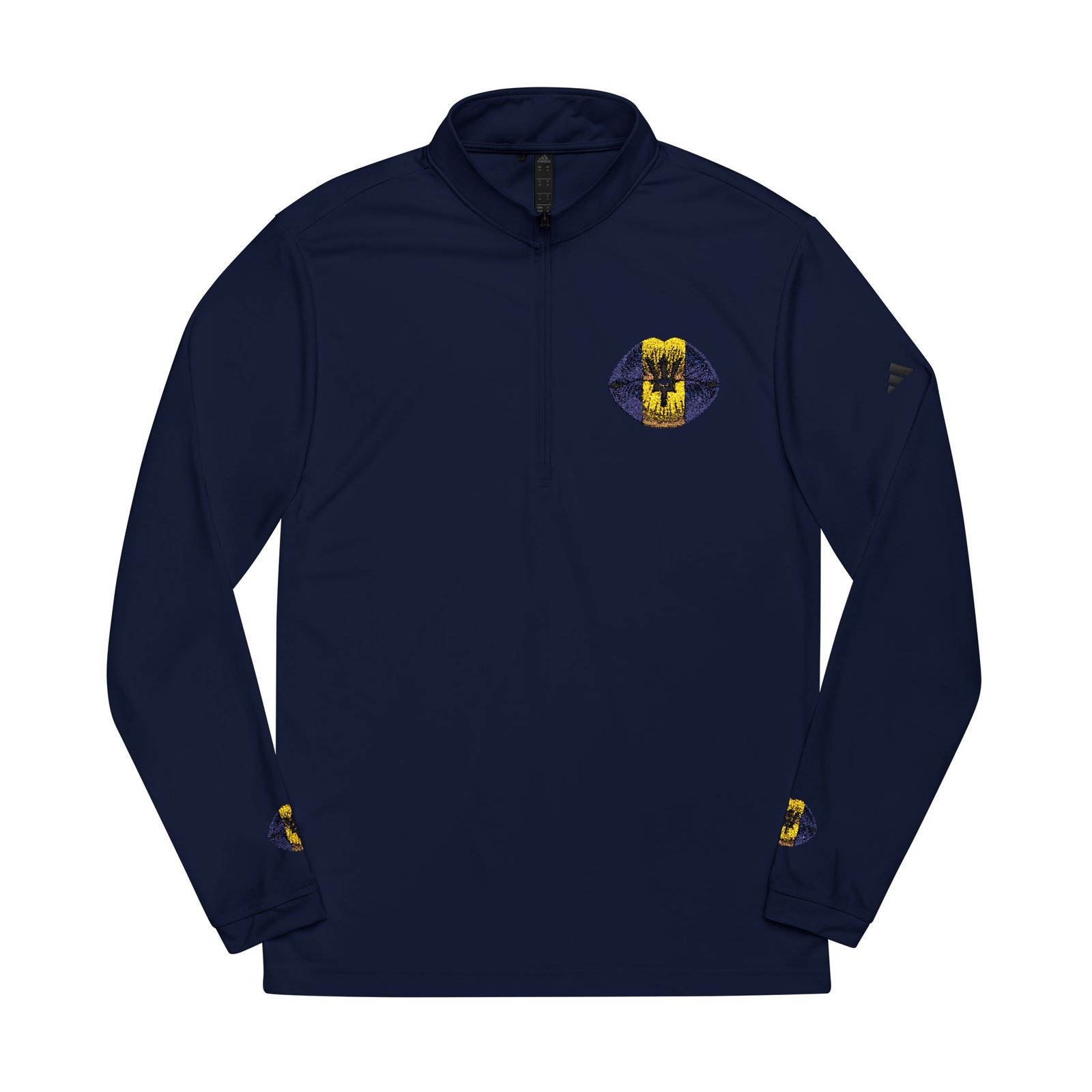 Embroidered Quarter-Zip Pullover โ White Athletic Golf Top - Image 5