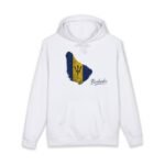 Barbados Flag Map Men Hoodie — Vintage Island Pride Pullover