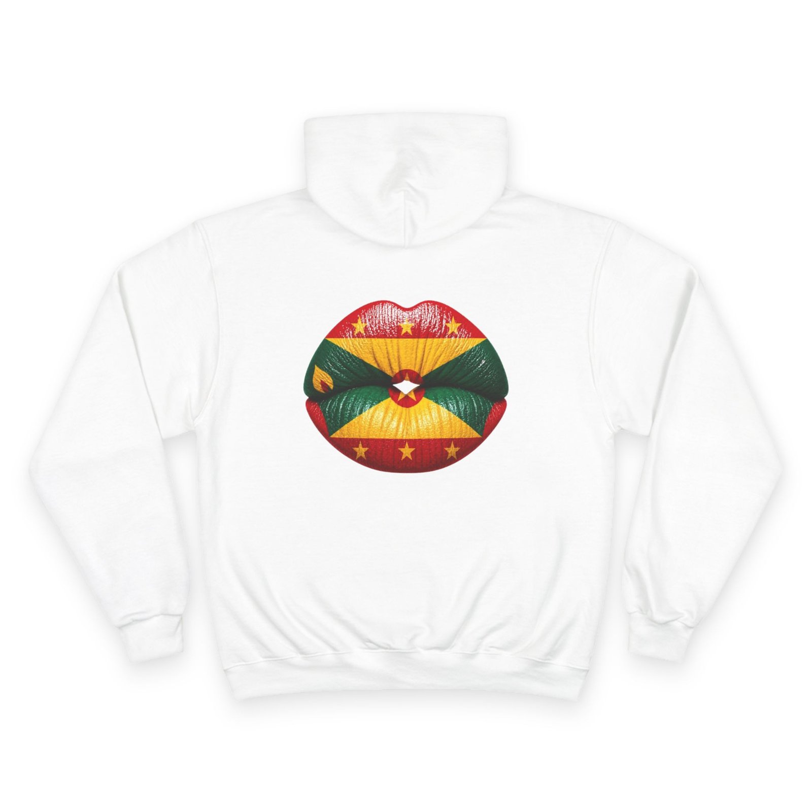 Grenada Flag Lips Hoodie — Bold Caribbean Pride Pullover - Image 2
