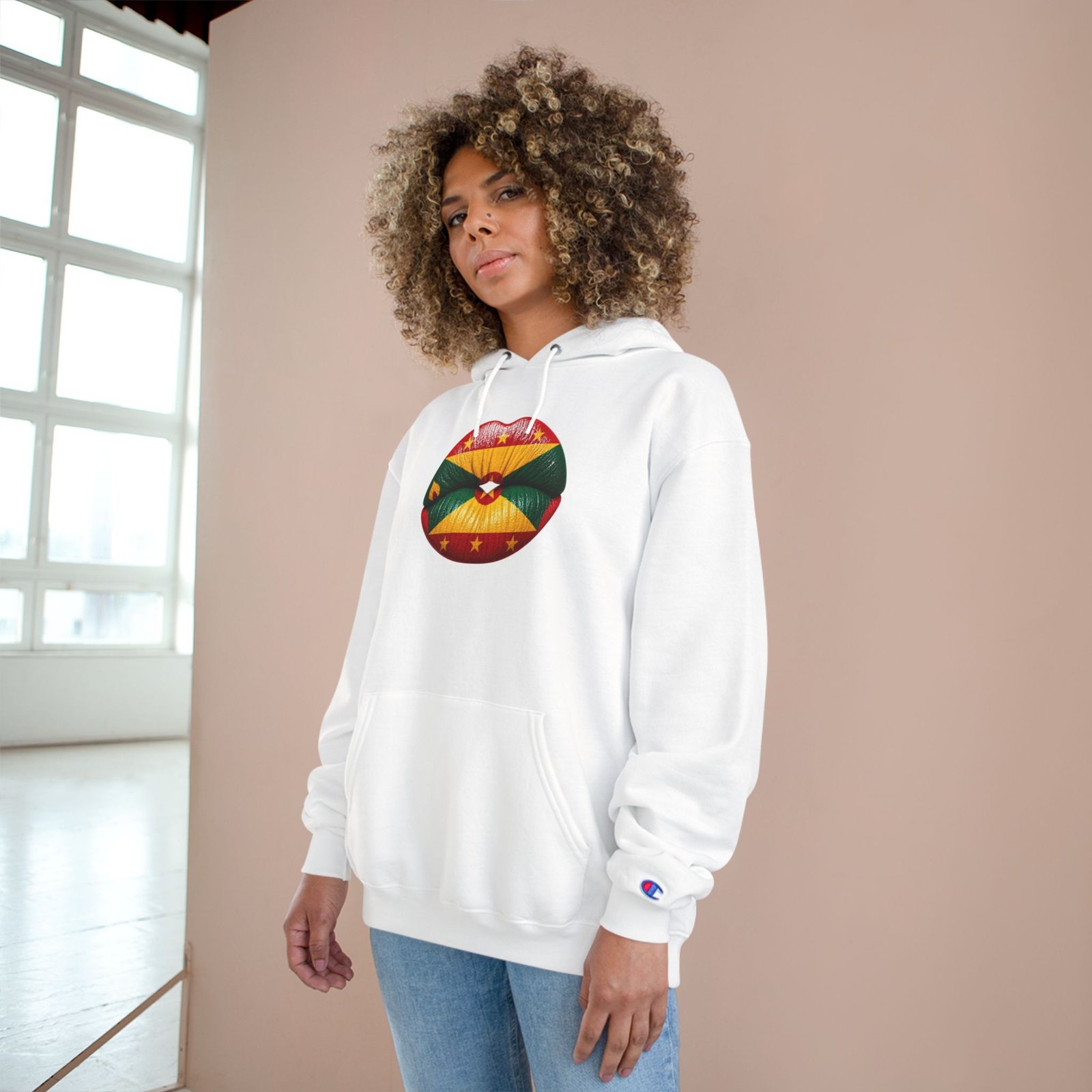 Grenada Flag Lips Hoodie — Bold Caribbean Pride Pullover - Image 4