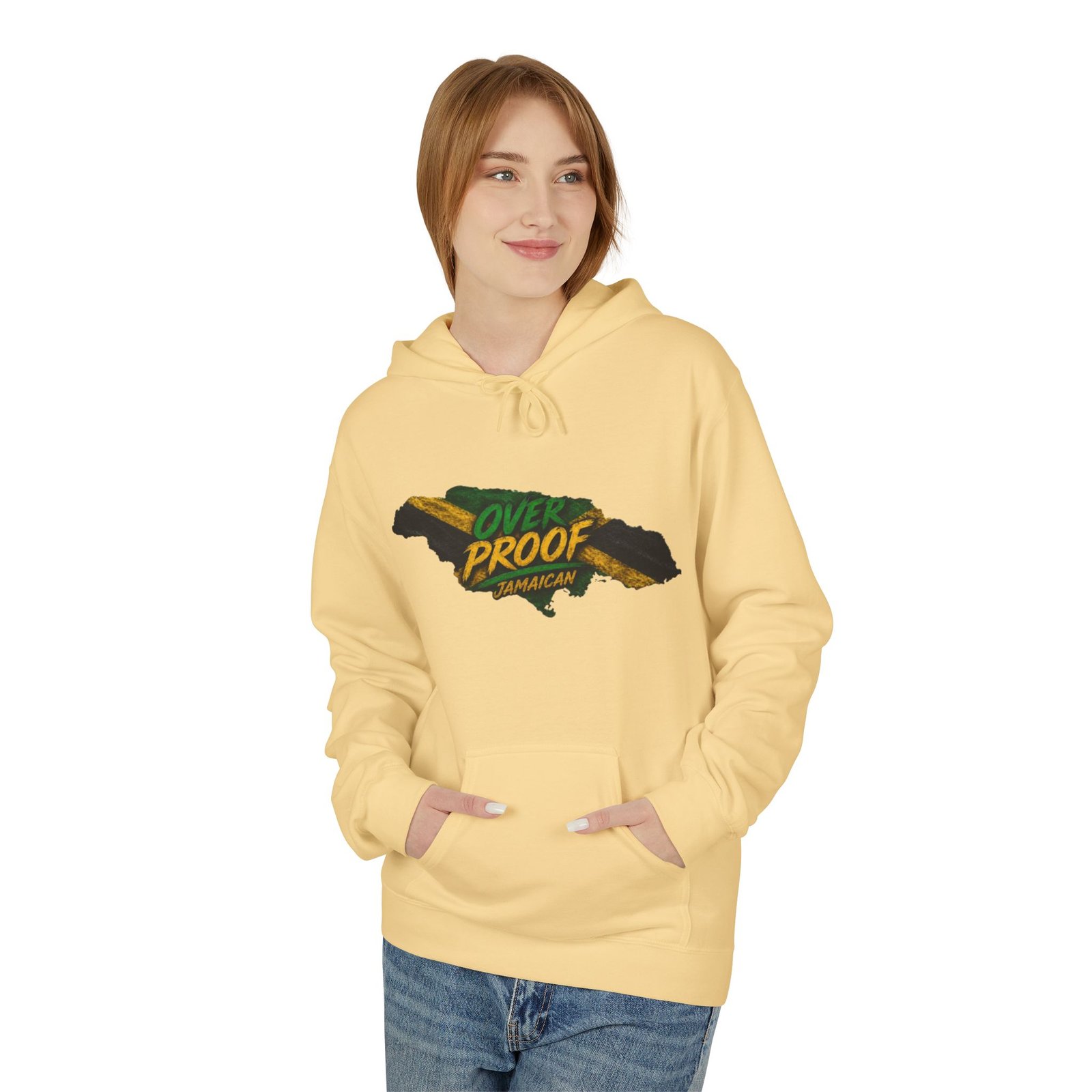 Jamaica Pride Men Hoodie — "Overproof Jamaican" Map Graphic - Image 19