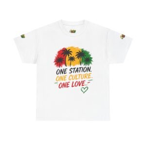 One Station One Culture One Love Men T-Shirt — Reggae Palm Tree Rasta Graphic Tee