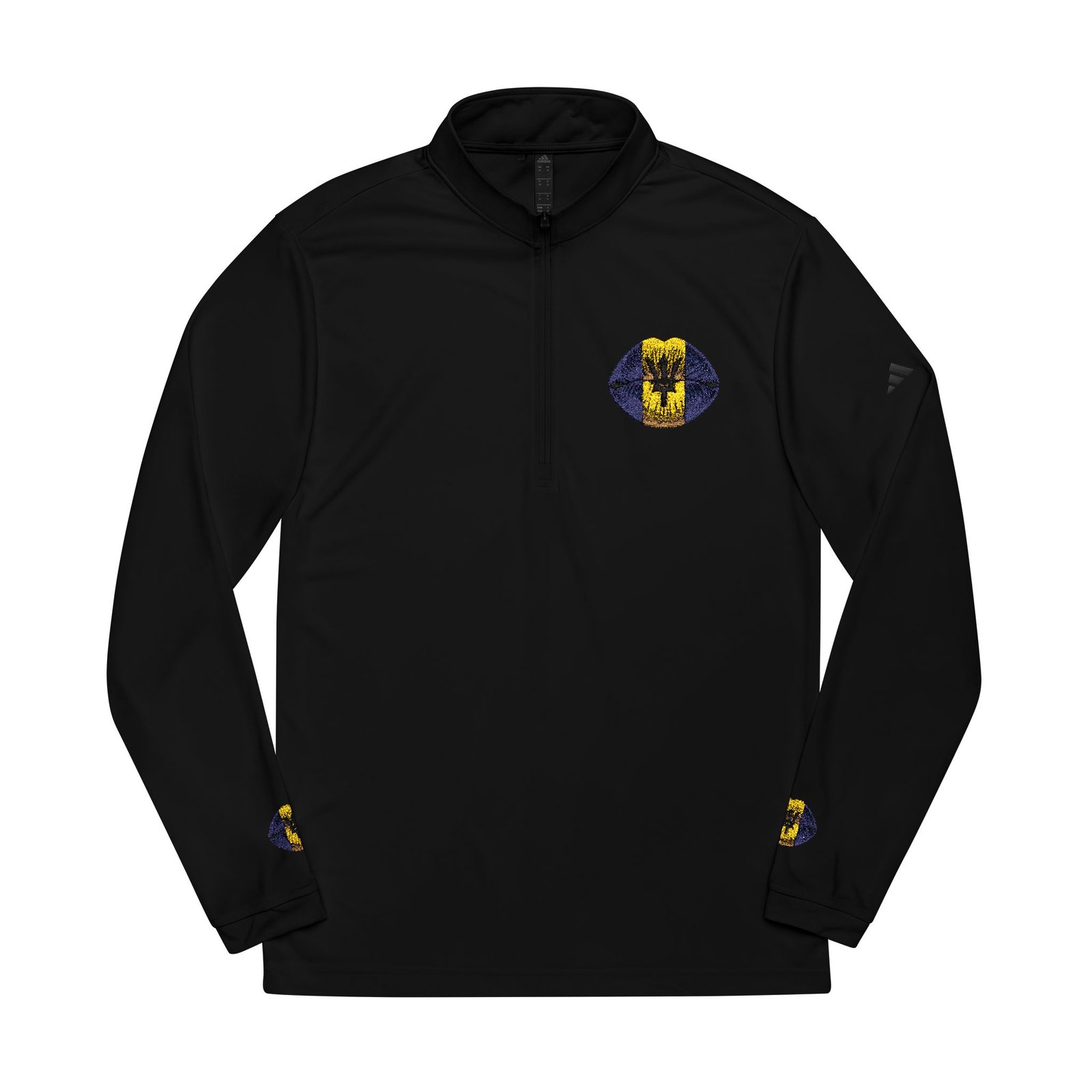 Embroidered Quarter-Zip Pullover โ White Athletic Golf Top - Image 9
