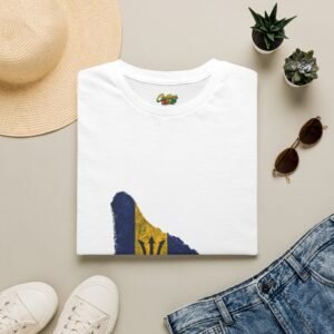 Barbados Flag Map Men T-Shirt โ Distressed Island Pride Tee