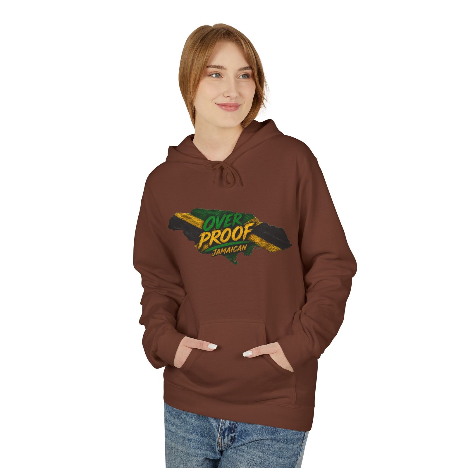 Jamaica Pride Men Hoodie — "Overproof Jamaican" Map Graphic - Image 11
