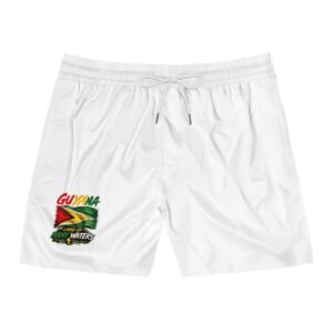 Guyana Flag Swim Shorts โ "Land of Many Waters" Menโs Mid-Length Swim Trunks