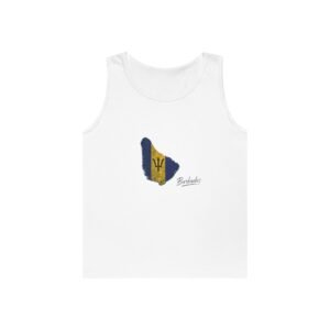 Barbados Flag Men Outline Tank โ Island Pride Barbados Graphic Tank Top