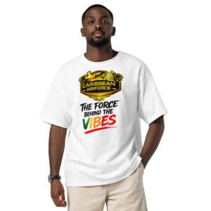 Caribbean Airforce Men’s Graphic White T-Shirt
