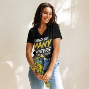 Womenโs relaxed v-neck t-shirt