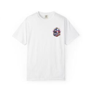 World Cup Soccer T-Shirt — Retro Red, White & Blue Football Graphic