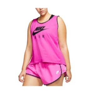 For Women's Loose Plus Size Running Tank Top Shorts Set Pink Black Air Technology Sleeveless O-Neck Knitted Active Wear Spring