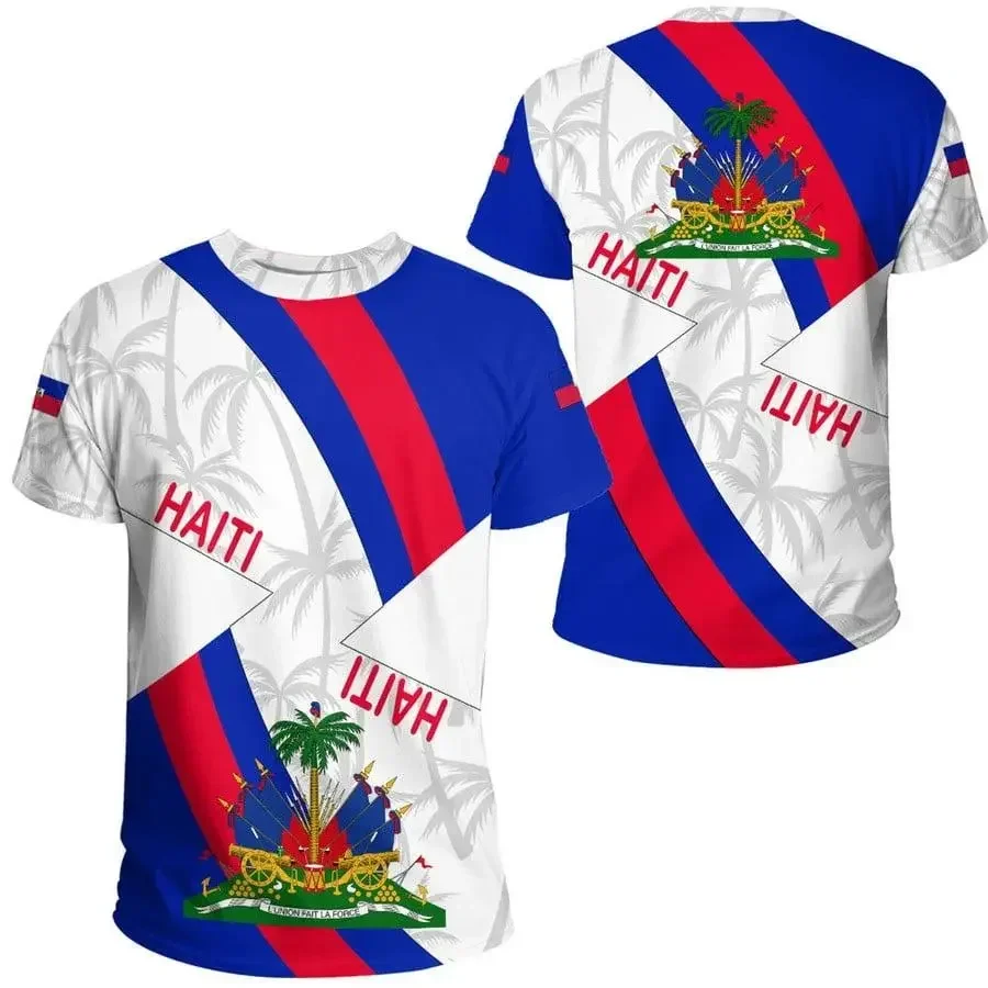 HAITI Island Flag 3D Print Sports Quick-dry Breathable Men Women T-shirt Football Jersey Team Training Short-sleeve Summer Top - Image 10