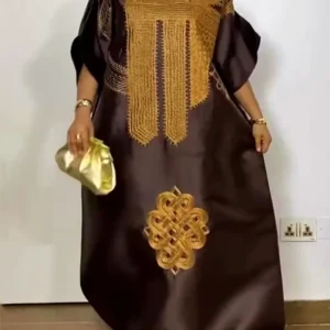 African Dresses for Women Traditional Africa Clothing Dashiki Ankara Embroidery Gown Abayas Robe Muslim Kaftan Maxi Long Dress