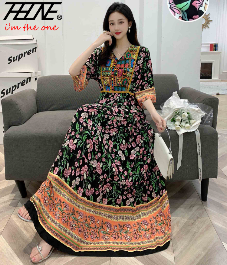 Indian Dress for Women Summer Embroidery Chic Elegant Party Dresses Clothes Vintage Long Maxi Prom Bohemian Beach Robe Vestidos - Image 33