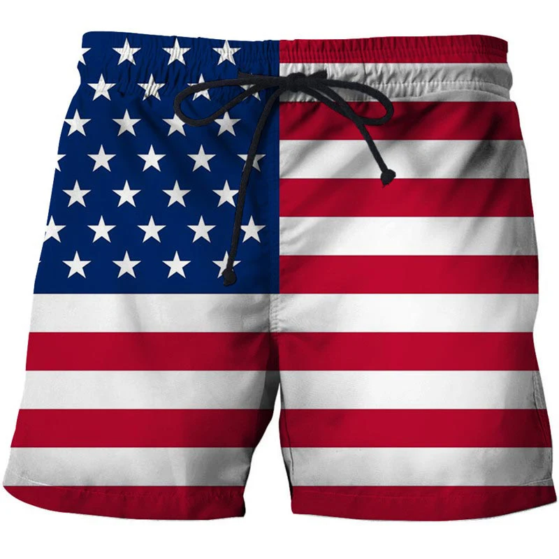 Men's Swimwear Shorts American Flag 3d Surfing Board Short Kids Beach Shorts Men Trunk USA Flag Swimsuit Sports Pants Briefs Boy - Image 3