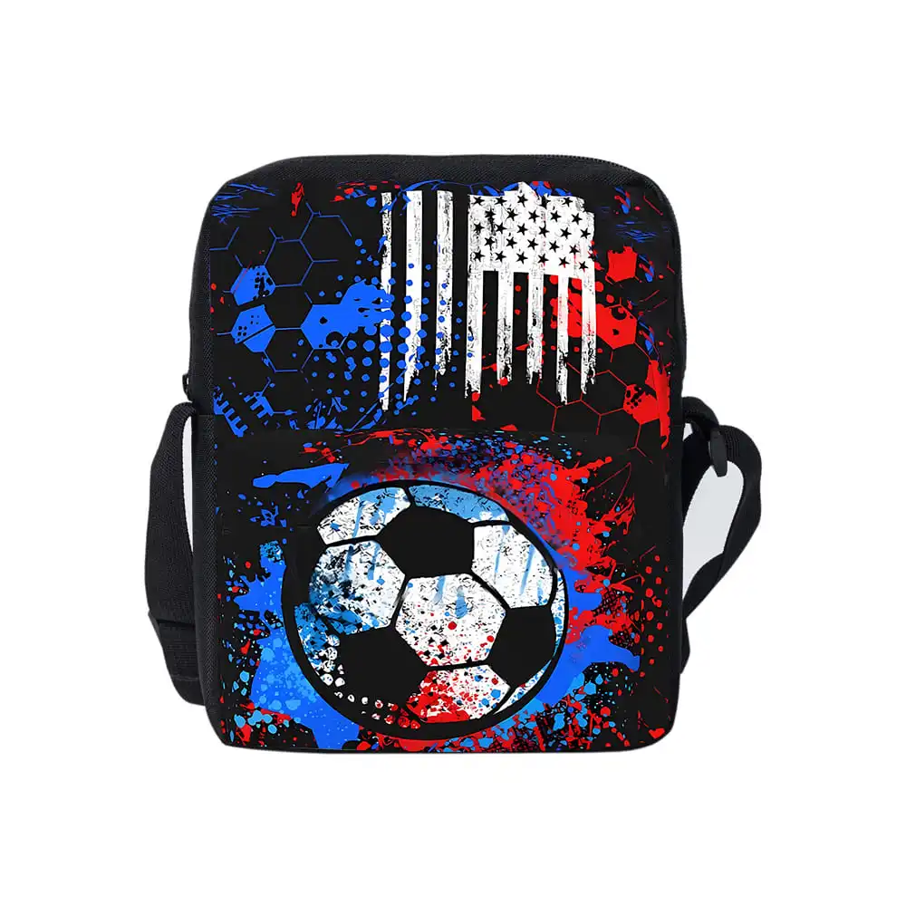 Football Daily Single Sided Messenger Bag For Boy/Girls Children Best Gifts 2D Flat Cartoon Casual Teenage Crossbody Bag - Image 4