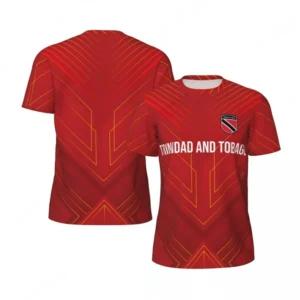Trinidad And Tobago Flag Graphic Football T Shirts For Men Fashion National Emblem 3D Printed Sports T-shirts Casual Loose Tees