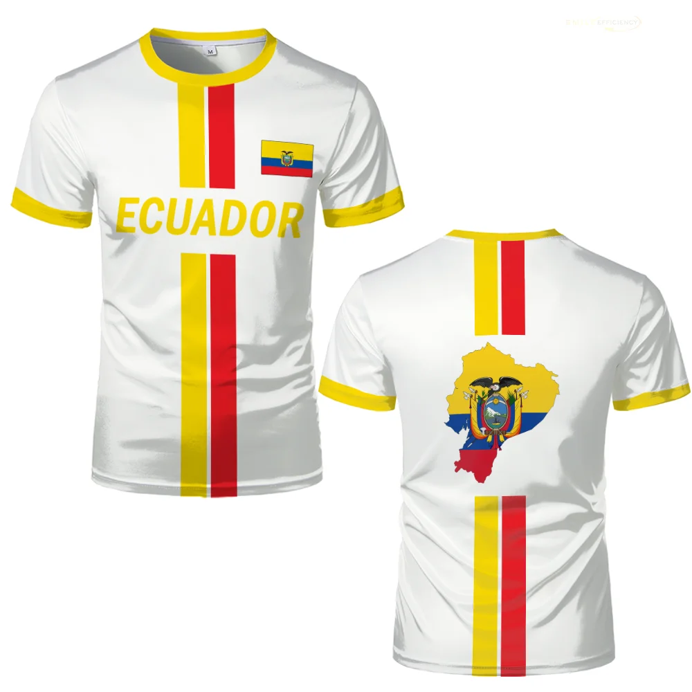 Ecuadorian flag print Football Jersey Men's breathable Soccer Shirt Summer quick-drying sports T-shirt casual fan apparel - Image 4