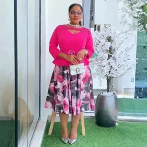 African Dresses for Women Elegant Dashiki Ankara Print Office Lady Outfits Robe Plus Size Turkey Evening Party Long Dress