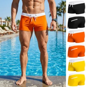 Men's Summer Swim Trunks with Mesh Lining Zipper Pocket Stretchy Comfy Quick Dry Swimming Shorts Bathing Suit Swimsuit Swimwear
